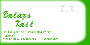 balazs kail business card